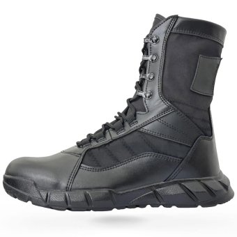 Botas tácticas negras con cremallera