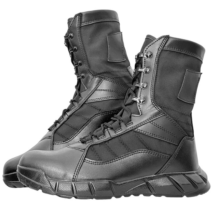Botas tácticas negras con cremallera - Imagen 2