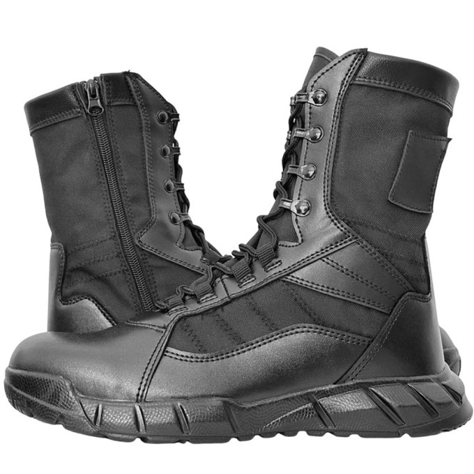 Botas tácticas negras con cremallera - Imagen 3