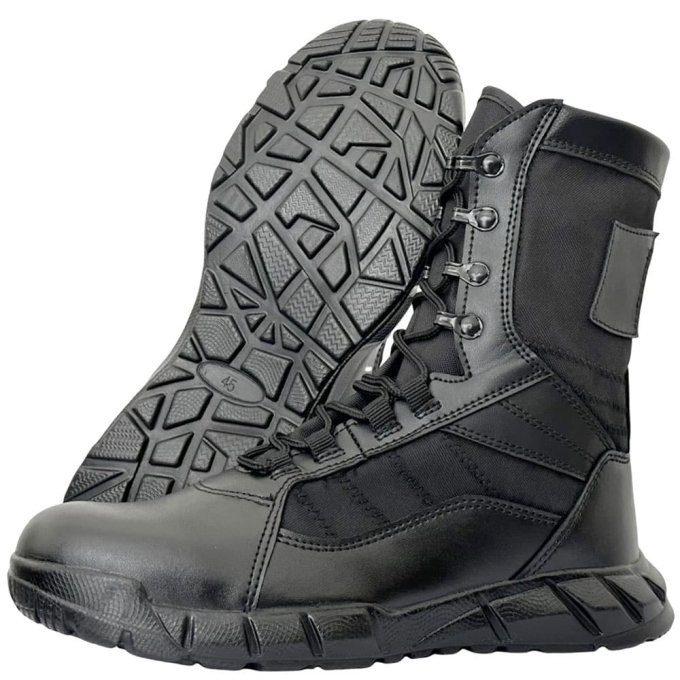Botas tácticas negras con cremallera - Imagen 4