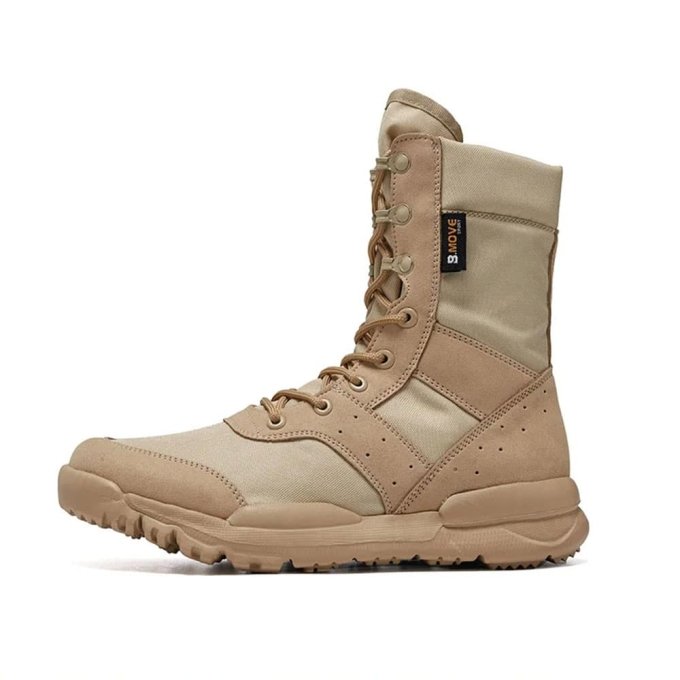 Botas tácticas transpirables color arena desierto - Imagen 5