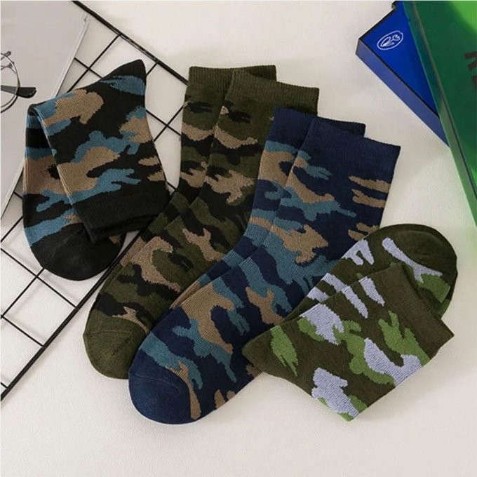 Pack de 5 calcetines tobilleros de camuflaje - Imagen 3