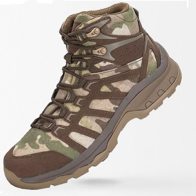 Botas tácticas media caña camuflaje Multicam - Imagen 2