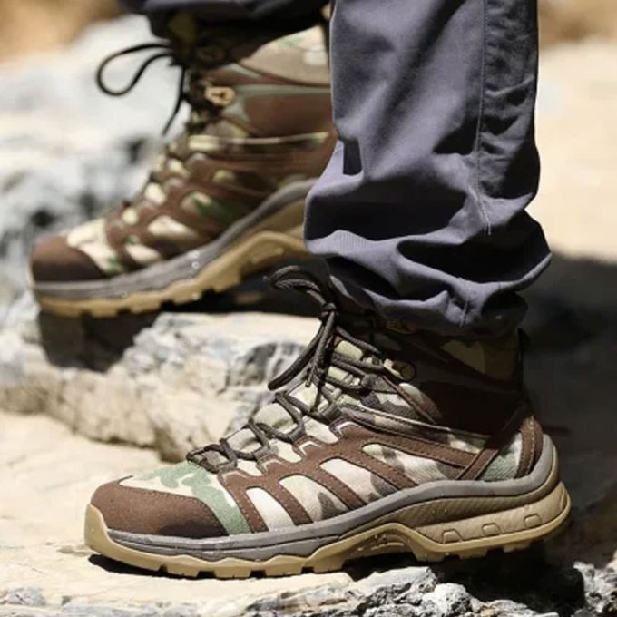 Botas tácticas media caña camuflaje Multicam - Imagen 3