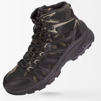 Camouflage mid tactical boots Multicam Black
