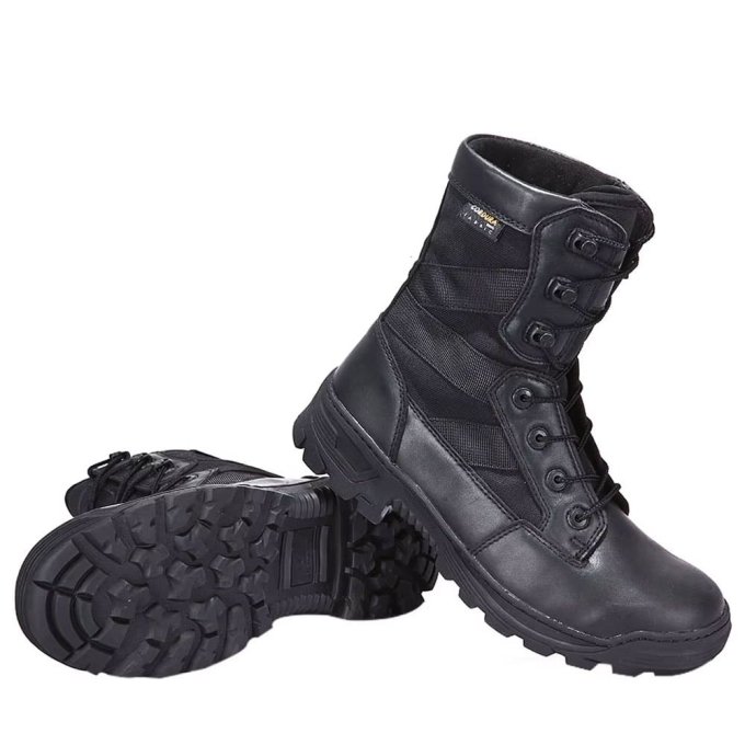Botas tácticas de combate para senderismo negras - Imagen 2