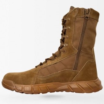 Botas tácticas color coyote con cremallera