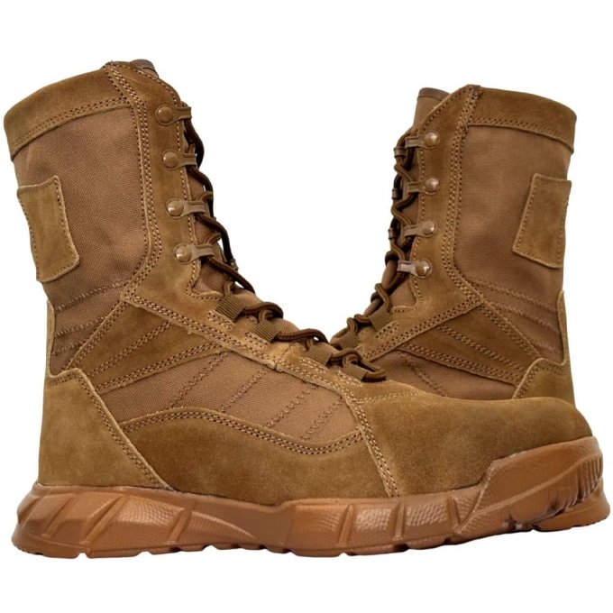 Botas tácticas color coyote con cremallera - Imagen 4