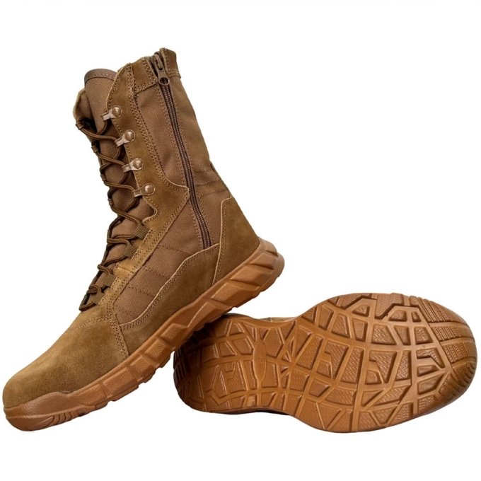 Botas tácticas color coyote con cremallera - Imagen 7