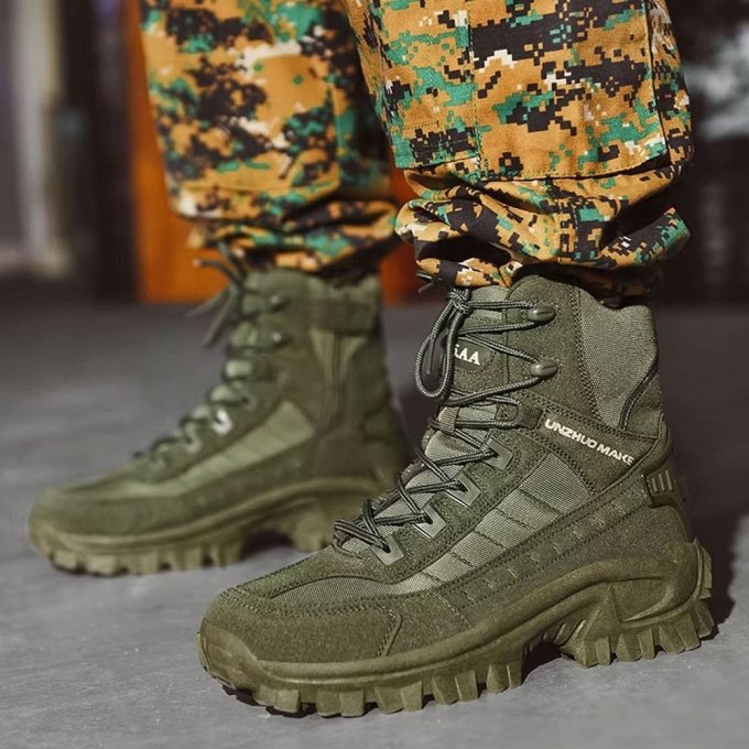 Botas tácticas de combate desierto verde oliva - Imagen 3
