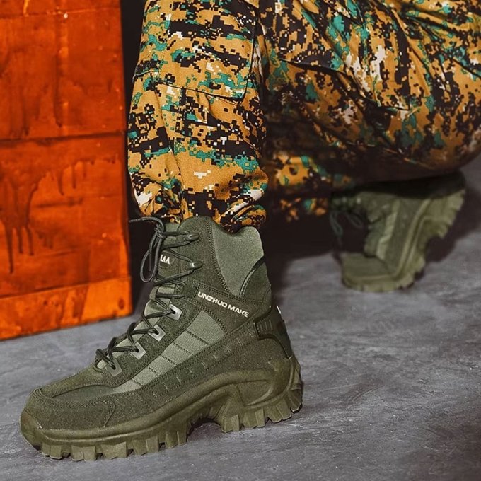 Botas tácticas de combate desierto verde oliva - Imagen 4