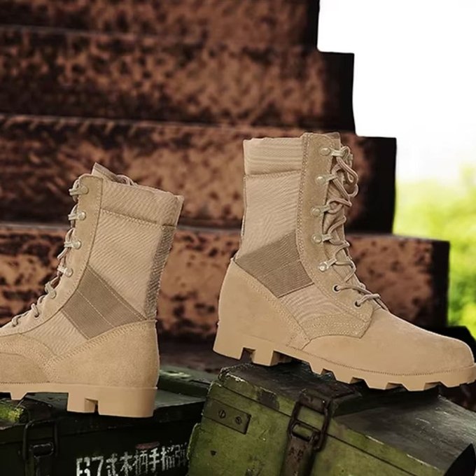 Botas de combate desierto color arena - Imagen 3