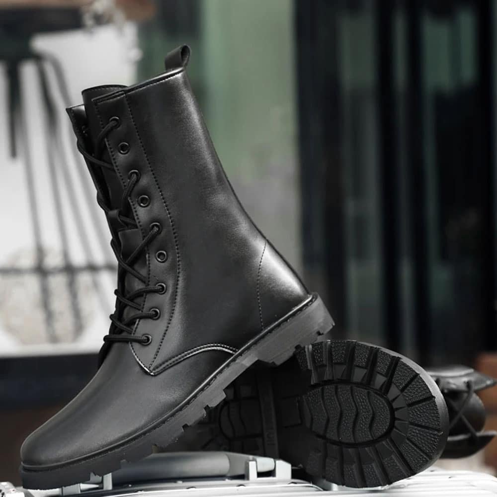 Botas militares de cuero auténtico - Imagen 6