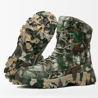 Botas tácticas ligeras de camuflaje verde
