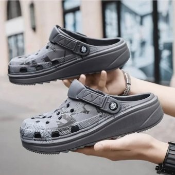 Crocs tácticos camuflaje gris
