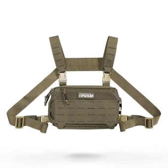 Bolsa táctica de pecho MOLLE con corte láser