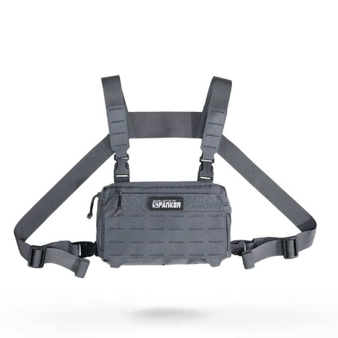Bolsa táctica de pecho MOLLE con corte láser - Imagen 11