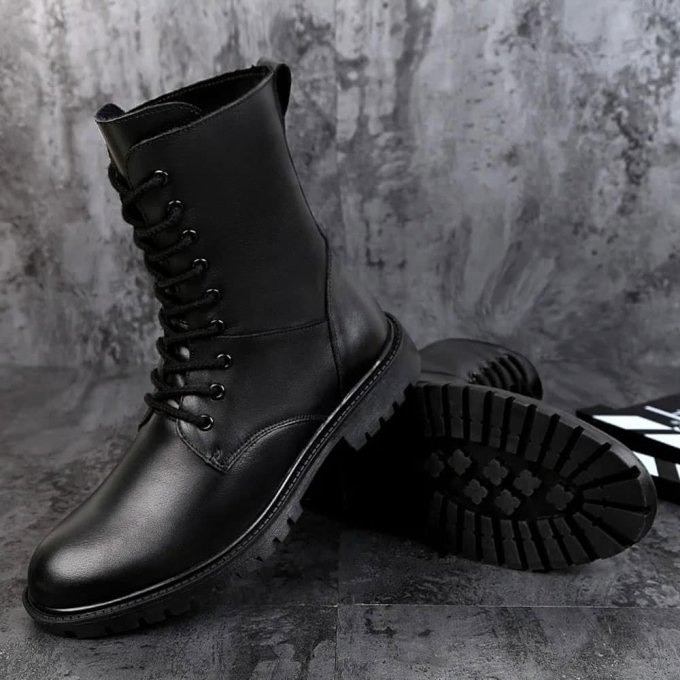 Botas tácticas de cuero con cremallera - Imagen 6