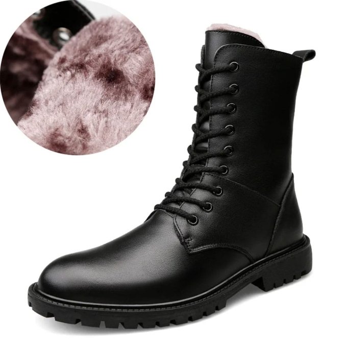 Botas tácticas de cuero con cremallera - Imagen 7