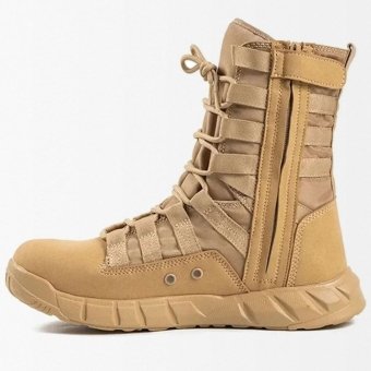 Botas tácticas de entrenamiento ligeras en ante sintético color desierto