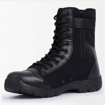 Botas tácticas ligeras negras para correr