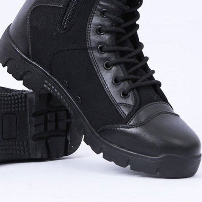 Botas tácticas ligeras negras para correr - Imagen 2