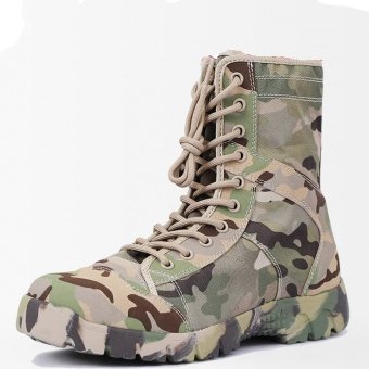 Botas tácticas ligeras para correr en camuflaje Multicam