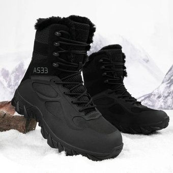 Botas tácticas de combate ligeras para clima frío negras