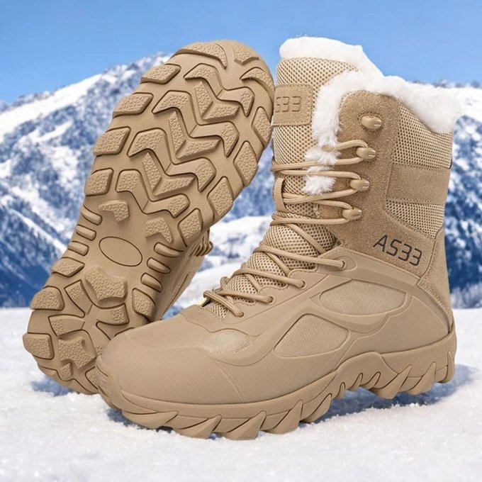 Botas de combate ligeras para clima frío color desierto