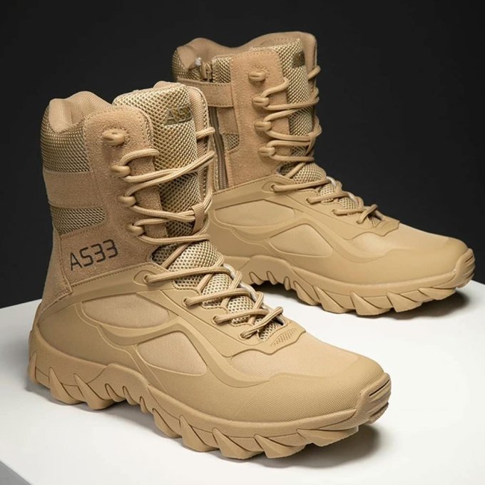 Botas de combate ligeras para clima frío color desierto - Imagen 3