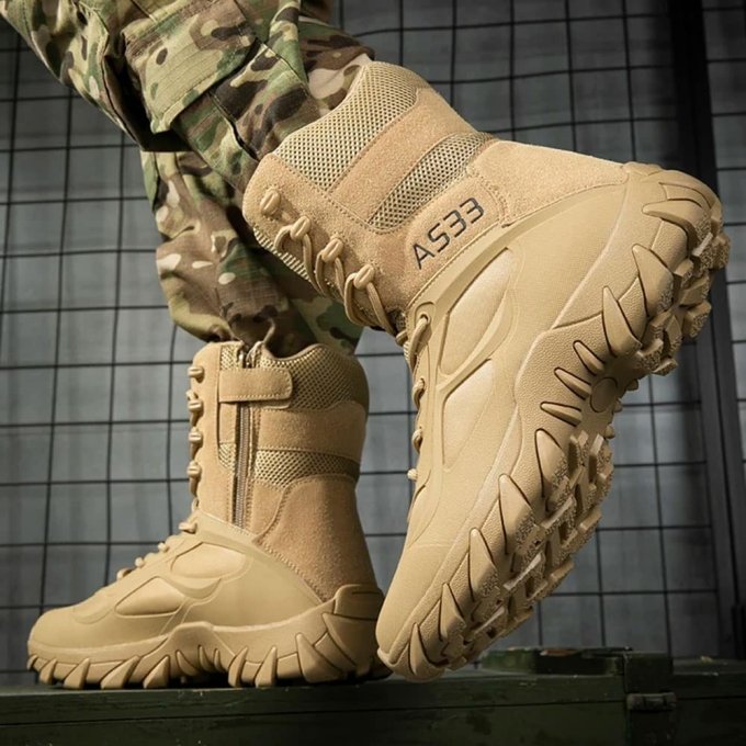 Botas de combate ligeras para clima frío color desierto - Imagen 4