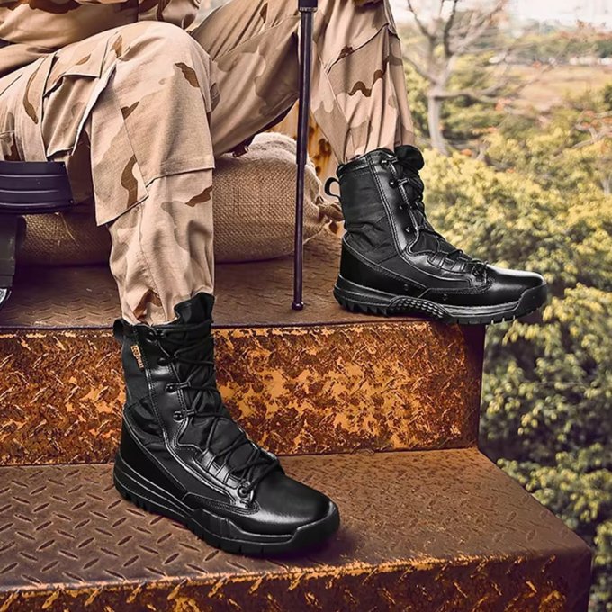 Botas tácticas ligeras negras para hombre - Imagen 2