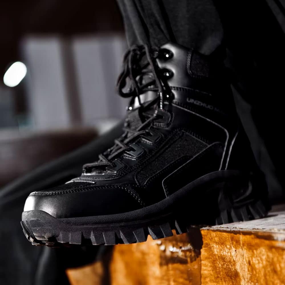 Botas tácticas de senderismo de media caña negras "Huile" - Imagen 6