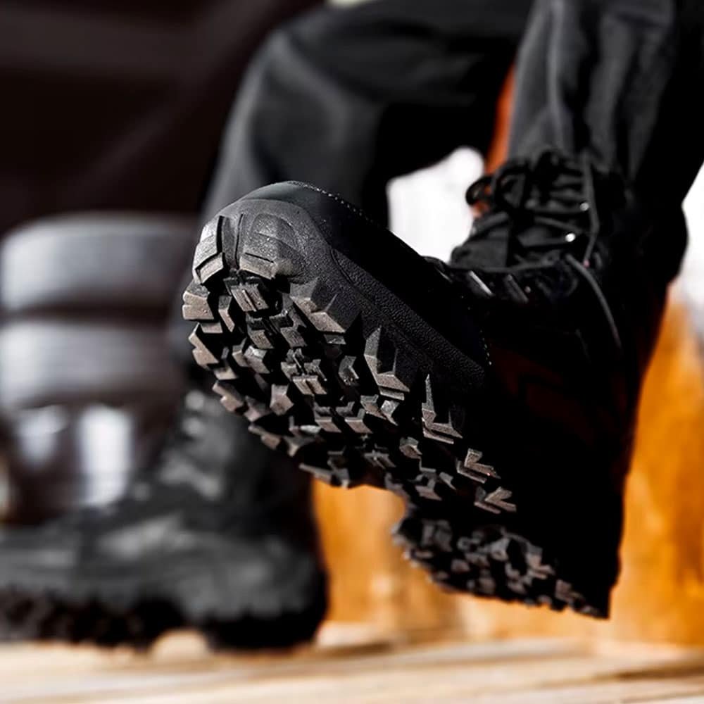 Botas tácticas de senderismo de media caña negras "Huile" - Imagen 5