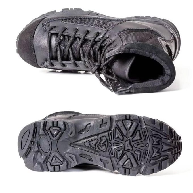 Botas militares negras con cordones - Imagen 4