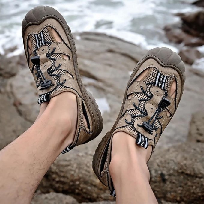 Sandalias tácticas para senderismo estilo militar Sapl - Imagen 2