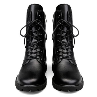 Botas de combate de cuero auténtico