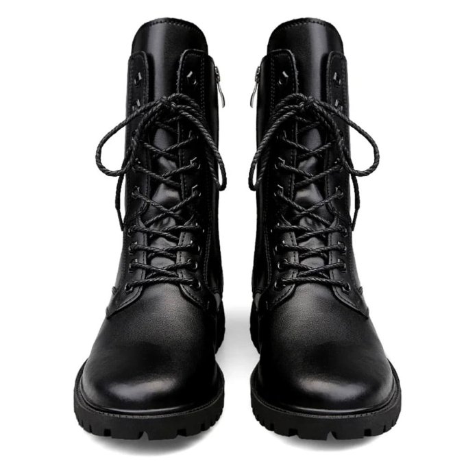 Botas de combate de cuero auténtico