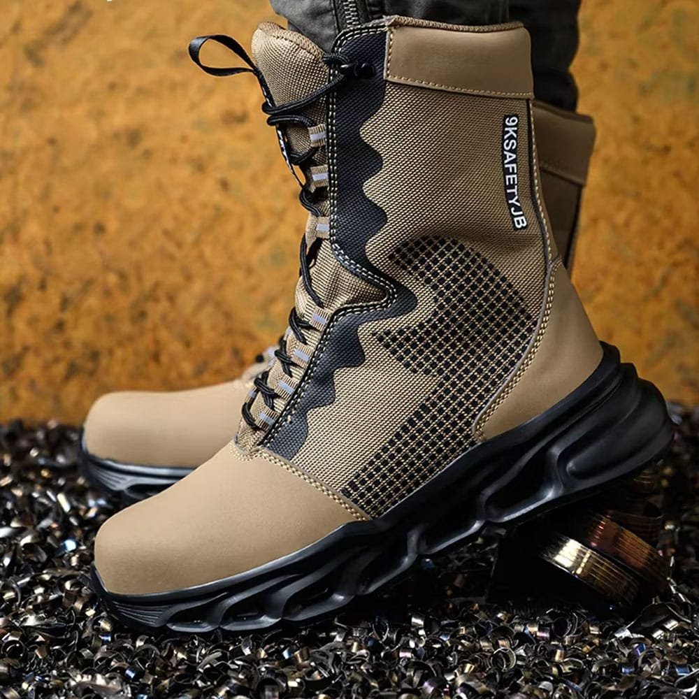 Botas tácticas militares de seguridad caqui - Imagen 4