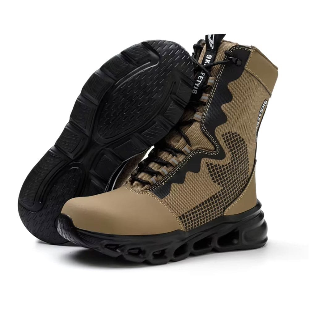 Botas tácticas militares de seguridad caqui - Imagen 6