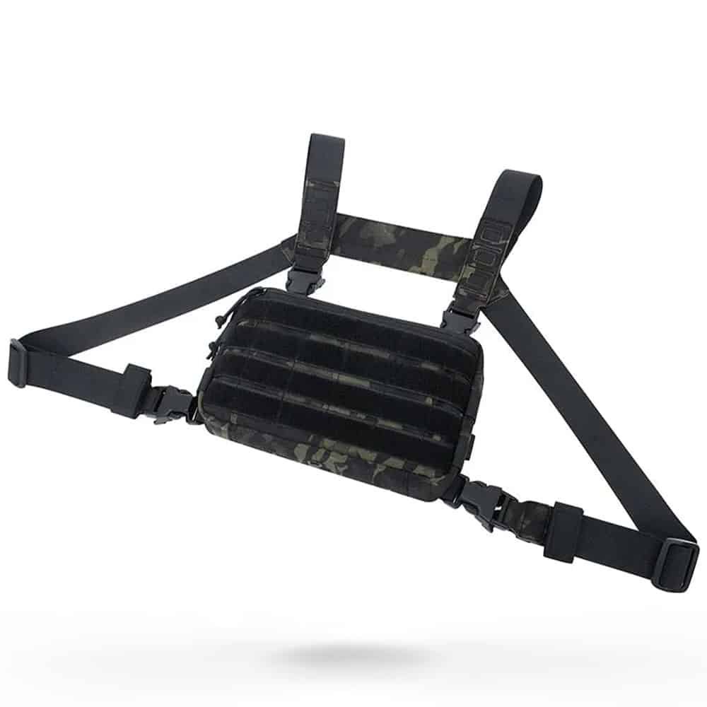 Bolsa táctica de pecho pequeña negra - Imagen 5