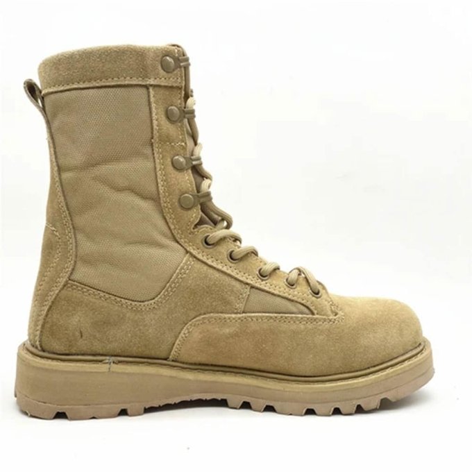 Botas tácticas de ante color arena desierto - Imagen 2