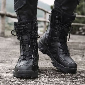 Botas tácticas de cuero sintético