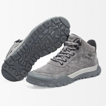 Tactical Cow leather Ankle casual Boots Grey