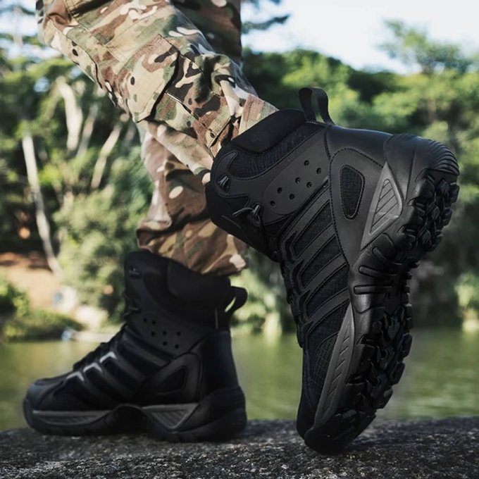 Botas tácticas de senderismo negras - Imagen 3