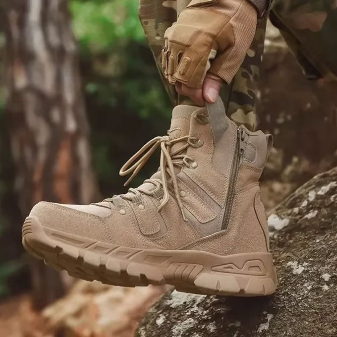 Botas tácticas de trekking color arena desierto - Imagen 6