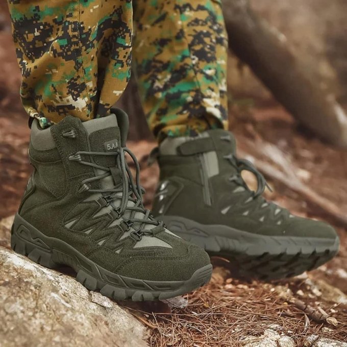 Botas tácticas de trekking verde oliva - Imagen 4