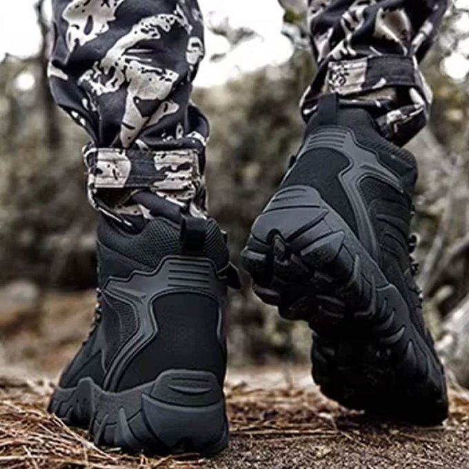 Botas tácticas de senderismo negras Huile - Imagen 5