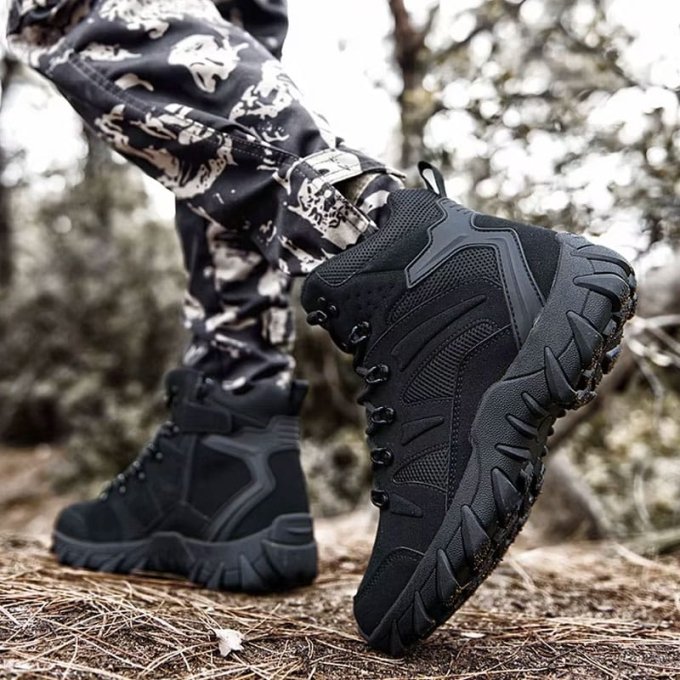 Botas tácticas de senderismo negras Huile - Imagen 3
