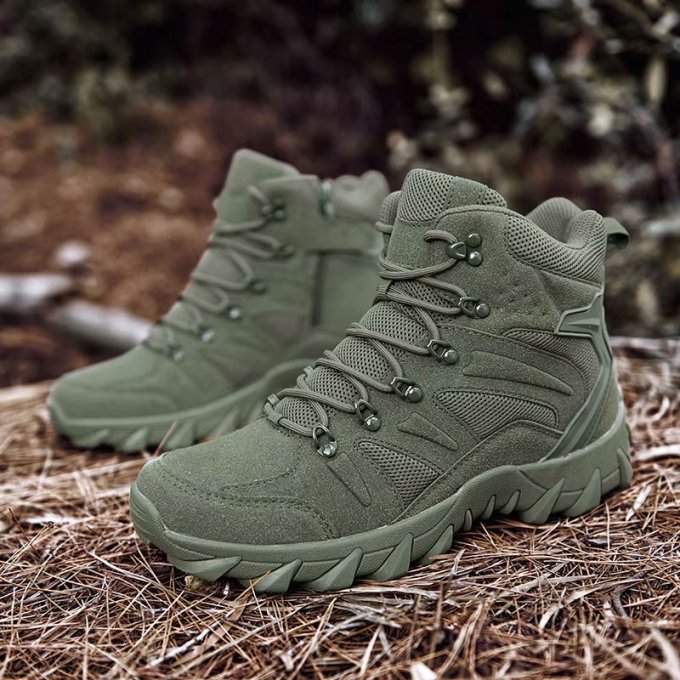 Botas tácticas de senderismo verde oliva Huile - Imagen 3